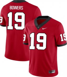 #19 Brock Bowers UGA Bulldogs College Football Men's Red Jersey 805418-635 #19 Brock Bowers UGA Bulldogs College Football Men's Red Jersey 805418-635