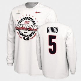 #5 Kelee Ringo 2021 National Champions University of Georgia Expression Men's White T-Shirt 890150-495