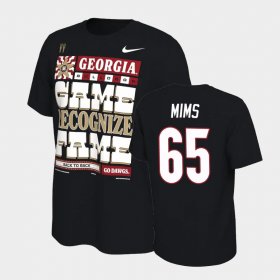 #65 Amarius Mims 2022 National Champions Georgia Bulldogs Mens Black T-Shirt 828629-961 #65 Amarius Mims 2022 National Champions Georgia Bulldogs Mens Black T-Shirt 828629-961