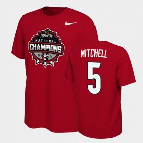 #5 Adonai Mitchell 2021 National Champions Georgia Celebration Men Red T-Shirt 565195-535 #5 Adonai Mitchell 2021 National Champions Georgia Celebration Men Red T-Shirt 565195-535
