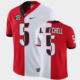 #5 Adonai Mitchell Split Edition UGA Bulldogs College Football Men Red White Jersey 348574-797