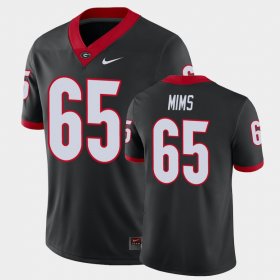 #65 Amarius Mims Game University of Georgia Alternate Mens Black Jersey 482300-646