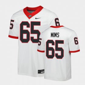 #65 Amarius Mims Game Georgia Men White Jersey 361251-819