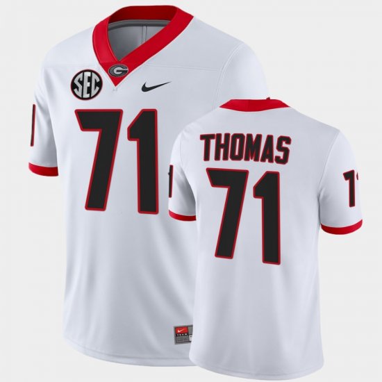 #71 Andrew Thomas College Football UGA Bulldogs Alumni Men\'s White Jersey 748604-653