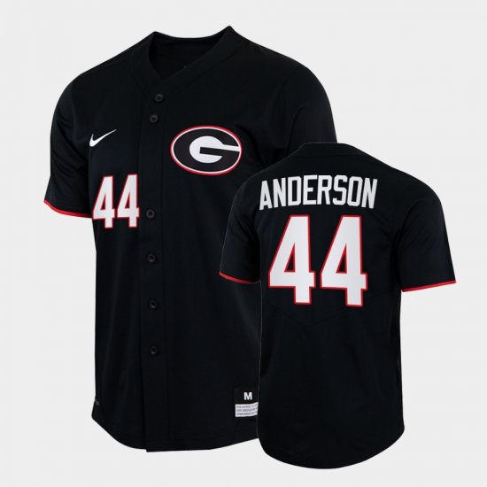 #44 Ben Anderson College Baseball UGA 2022 Full-Button Men\'s Black Jersey 782758-913