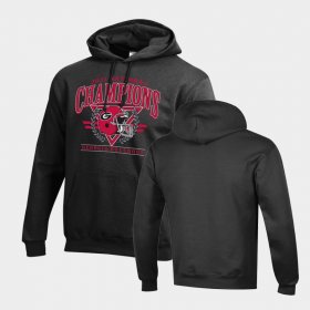 College Football University of Georgia 2021 CFP National Champions Helmet Wreath Powerblend Pullover Mens Black Hoodie 933437-945