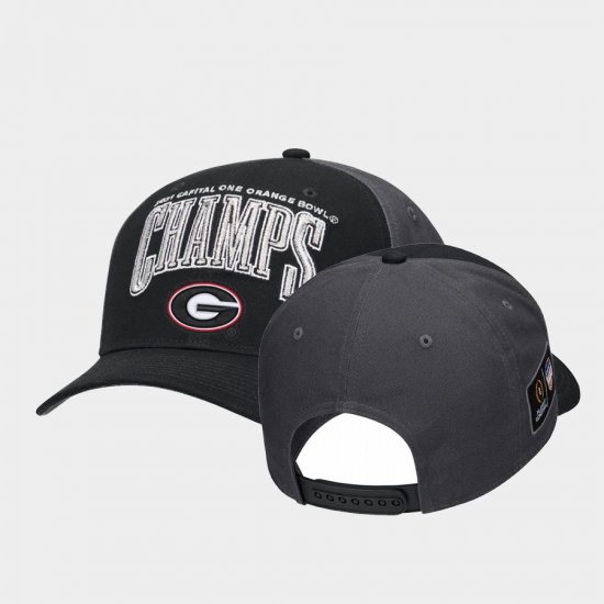 UGA 2021 Orange Bowl Champions CFP Locker Room Adjustable Unisex Black Hat 265154-468