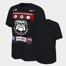 College Football Georgia 2022 Peach Bowl Illustrated Men's Black T-Shirt 402747-231 College Football Georgia 2022 Peach Bowl Illustrated Men's Black T-Shirt 402747-231