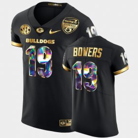 #19 Brock Bowers 2021 Orange Bowl UGA Golden Diamond Edition Mens Black Jersey 866487-158 #19 Brock Bowers 2021 Orange Bowl UGA Golden Diamond Edition Mens Black Jersey 866487-158
