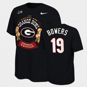 #19 Brock Bowers 2021 Orange Bowl University of Georgia Locker Room Men Black T-Shirt 388370-952 #19 Brock Bowers 2021 Orange Bowl University of Georgia Locker Room Men Black T-Shirt 388370-952