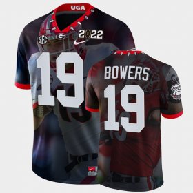 #19 Brock Bowers College Football Georgia 2022 National Championship Decisive Highlights Men's Black Jersey 601589-200 #19 Brock Bowers College Football Georgia 2022 National Championship Decisive Highlights Men's Black Jersey 601589-200