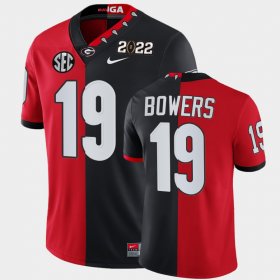 #19 Brock Bowers College Football UGA 2022 National Championship Split Edition Men Black Jersey 206438-853 #19 Brock Bowers College Football UGA 2022 National Championship Split Edition Men Black Jersey 206438-853