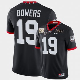 #19 Brock Bowers College Football UGA Bulldogs 3-Times CFP National Champions Alternate Mens Black Jersey 360437-134 #19 Brock Bowers College Football UGA Bulldogs 3-Times CFP National Champions Alternate Mens Black Jersey 360437-134