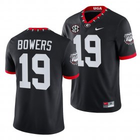 #19 Brock Bowers 100th Anniversary University of Georgia College Football Men Black Jersey 468597-912