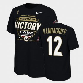 #12 Brock Vandagriff 2021 National Champions UGA Locker Room Men Black T-Shirt 961132-418 #12 Brock Vandagriff 2021 National Champions UGA Locker Room Men Black T-Shirt 961132-418