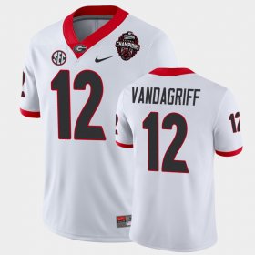 #12 Brock Vandagriff 2022 National Champions UGA Bulldogs Mens White Jersey 481072-354