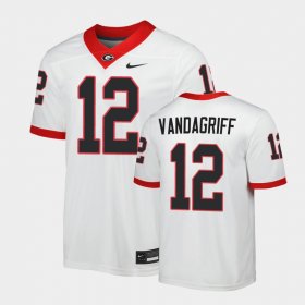 #12 Brock Vandagriff Game Georgia Bulldogs Men White Jersey 337684-983