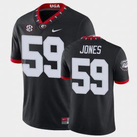 #59 Broderick Jones Game University of Georgia Mens Black Jersey 116790-150