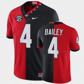 #4 Champ Bailey Split Edition Georgia 100th Season NFL Alumni Men's Red Black Jersey 556968-275