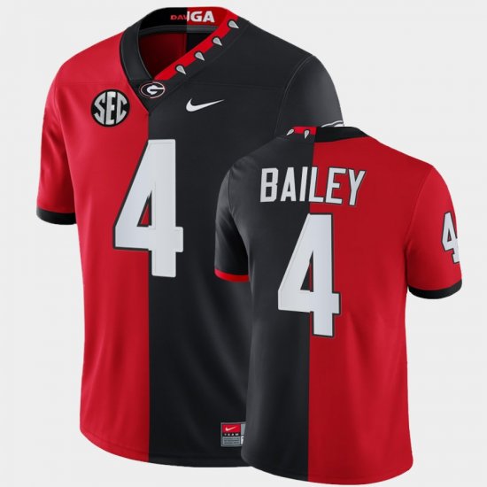 #4 Champ Bailey Split Edition Georgia 100th Season NFL Alumni Men\'s Red Black Jersey 556968-275