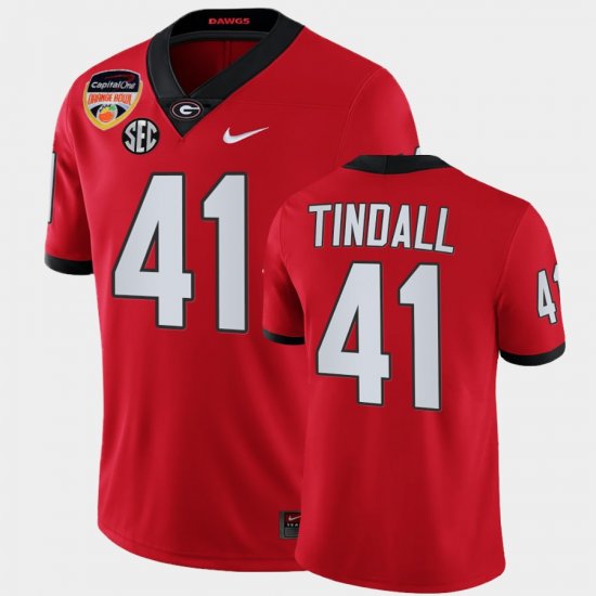 #41 Channing Tindall 2021 Orange Bowl UGA College Football Playoff Men Red Jersey 223496-638