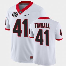 #41 Channing Tindall College Football Georgia Game Men White Jersey 767453-249