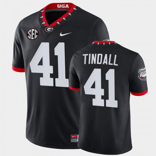 #41 Channing Tindall Georgia Mascot 100th Anniversary College Game Men\'s Black Jersey 162100-829