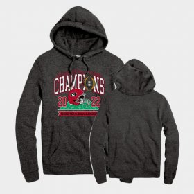 2022 National Champions UGA Bulldogs Two-Hit Mens Charcoal Hoodie 551290-840 2022 National Champions UGA Bulldogs Two-Hit Mens Charcoal Hoodie 551290-840