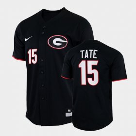 #15 Cole Tate College Baseball Georgia 2022 Full-Button Mens Black Jersey 419401-926 #15 Cole Tate College Baseball Georgia 2022 Full-Button Mens Black Jersey 419401-926
