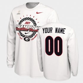 #00 Custom 2021 National Champions Georgia Bulldogs Expression Men White T-Shirt 342428-321 #00 Custom 2021 National Champions Georgia Bulldogs Expression Men White T-Shirt 342428-321