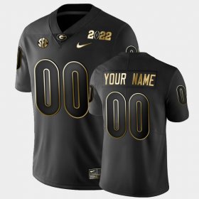 #00 Custom 2021 National Champions UGA Bulldogs Golden Mens Black Jersey 116215-631 #00 Custom 2021 National Champions UGA Bulldogs Golden Mens Black Jersey 116215-631