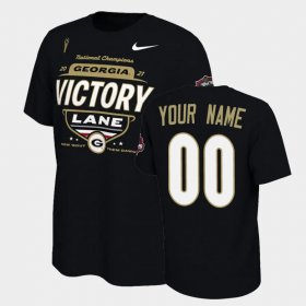 #00 Custom 2021 National Champions UGA Locker Room Men's Black T-Shirt 467615-170 #00 Custom 2021 National Champions UGA Locker Room Men's Black T-Shirt 467615-170