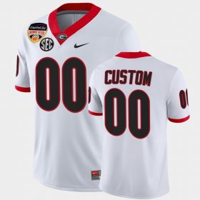 #00 Custom 2021 Orange Bowl Georgia 100th Anniversary Men White Jersey 887011-133 #00 Custom 2021 Orange Bowl Georgia 100th Anniversary Men White Jersey 887011-133