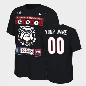 #00 Custom College Football Georgia 2022 Peach Bowl Mens Black T-Shirt 140392-669 #00 Custom College Football Georgia 2022 Peach Bowl Mens Black T-Shirt 140392-669