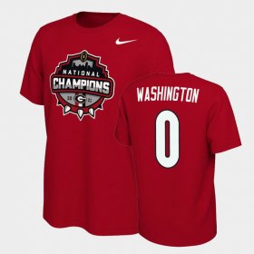 #0 Darnell Washington 2021 National Champions UGA Bulldogs Celebration Men's Red T-Shirt 664420-934 #0 Darnell Washington 2021 National Champions UGA Bulldogs Celebration Men's Red T-Shirt 664420-934
