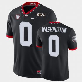 #0 Darnell Washington 2021 National Champions University of Georgia Game Mens Black Jersey 529665-786