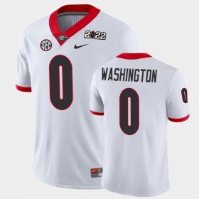 #0 Darnell Washington 2021 National Champions Georgia Game Men's White Jersey 613618-924