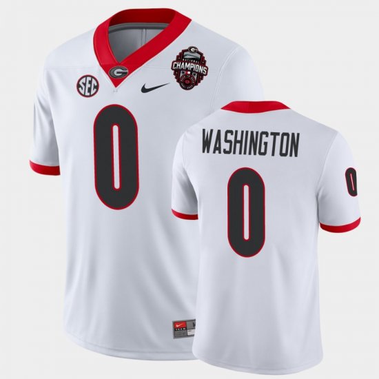 #0 Darnell Washington 2022 National Champions Georgia Mens White Jersey 615293-763