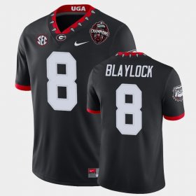 #8 Dominick Blaylock 2022 National Champions University of Georgia Mens Black Jersey 376783-652