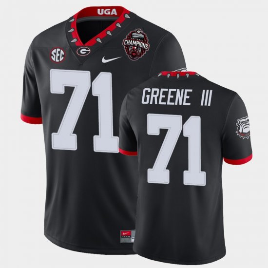 #71 Earnest Greene III 2022 National Champions University of Georgia Men\'s Black Jersey 824151-149