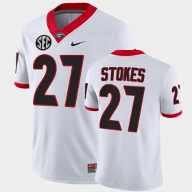 #27 Eric Stokes College Football Georgia Alumni Men's White Jersey 918062-794