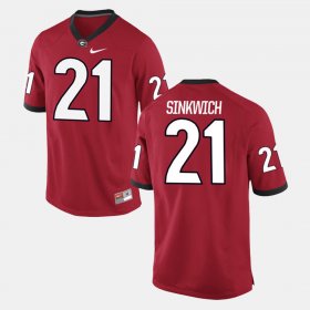 #21 Frank Sinkwich Alumni Football Game University of Georgia Men Red Jersey 543031-608