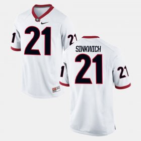 #21 Frank Sinkwich Alumni Football Game UGA Men's White Jersey 967383-469