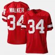 #34 Herchel Walker College Football Georgia Men's Red Jersey 278101-767