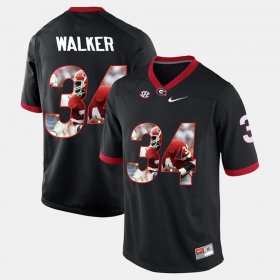 #34 Herchel Walker Player Pictorial Georgia Bulldogs Men Black Jersey 968888-937