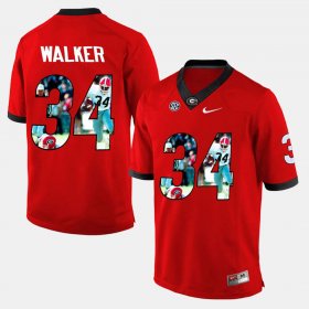 #34 Herchel Walker Player Pictorial UGA Mens Red Jersey 383954-928