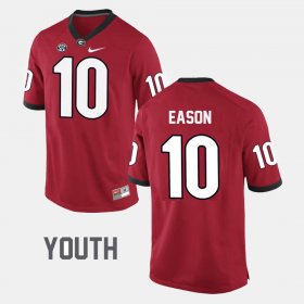 #10 Jacob Eason College Football University of Georgia Youth Red Jersey 536111-610