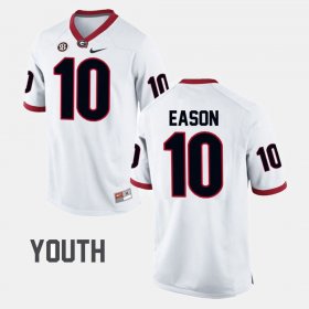 #10 Jacob Eason College Football UGA Youth White Jersey 866700-715