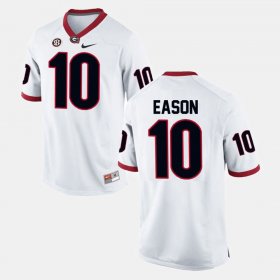 #10 Jacob Eason College Football Georgia Bulldogs Men White Jersey 416867-416