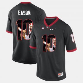 #10 Jacob Eason Player Pictorial Georgia Bulldogs Men's Black Jersey 334111-961